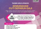 TADBIR URUS UPNM30: Kemudahan Cuti Separuh Gaji (CSG)